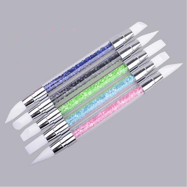 2 Way Rhinestone Crystal Nail Art Brush Pen