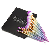 10Pcs Unicorn Diamond Mermaid Make Up Brush Set
