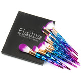 10Pcs Unicorn Diamond Mermaid Make Up Brush Set