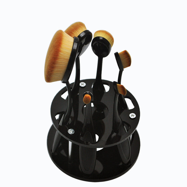 6 Hole Oval Makeup Toiletry Brush Holder Drying Rack