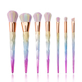 10Pcs Unicorn Diamond Mermaid Make Up Brush Set