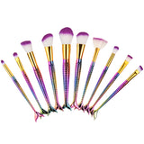 Mermaid Fishtail Make Up Brush Kit