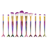 Mermaid Fishtail Make Up Brush Kit