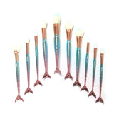 Mermaid Fishtail Make Up Brush Kit