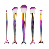 Mermaid Fishtail Make Up Brush Kit