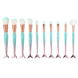 Mermaid Fishtail Make Up Brush Kit