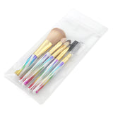 5pcs Rainbow Handle Makeup Brushes Set